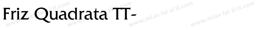 Friz Quadrata TT字体转换